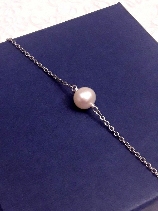 Bracelet Lidane perle d'eau douce et acier inoxydable