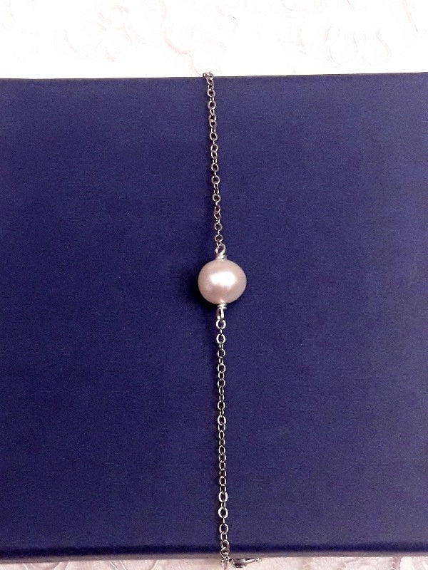 Bracelet Lidane perle d'eau douce et acier inoxydable